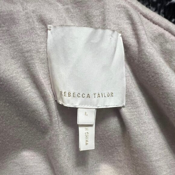 Rebecca Taylor Velvet Snake Jacket Silk Blend Black Size Large Animal Print - Picture 7 of 11